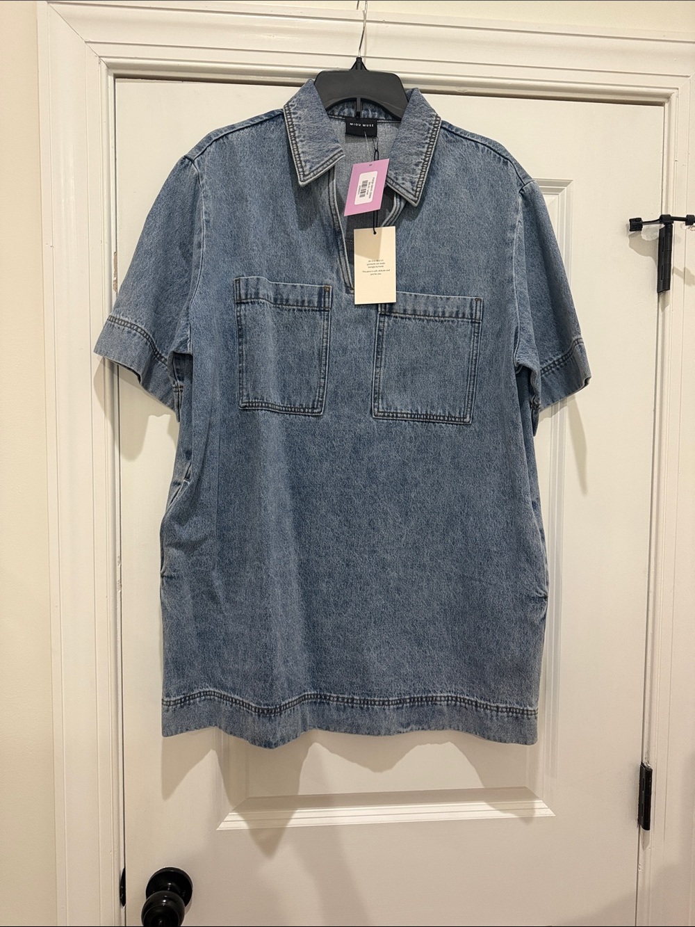 Denim Short-sleeve dress